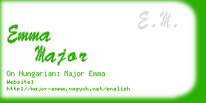 emma major business card